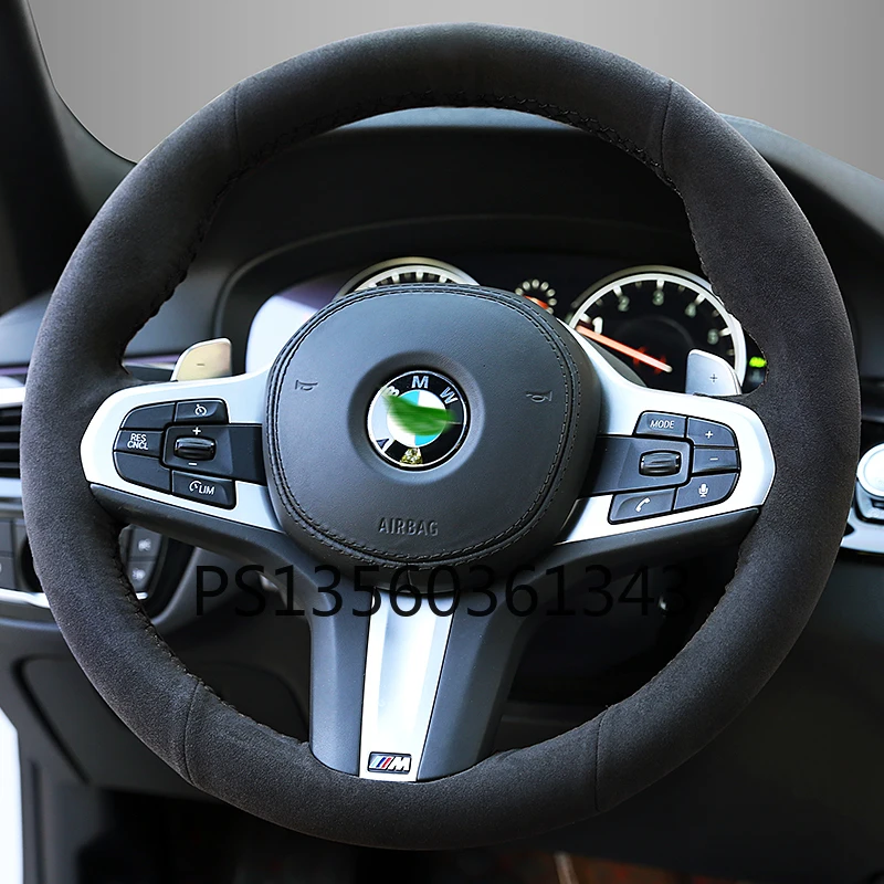 For BMW 5 Series 3 Series GT 2 Series 6 Series 1 Series 7 Series X1 X2 X3 X4 X5 X6 X7 Hand-sewn leather steering wheel cover