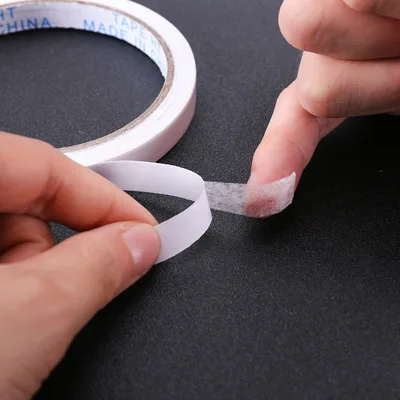 Office supplies strong adhesive ultra-thin double-sided adhesive 1.0cm transparent white double-sided adhesive 12m