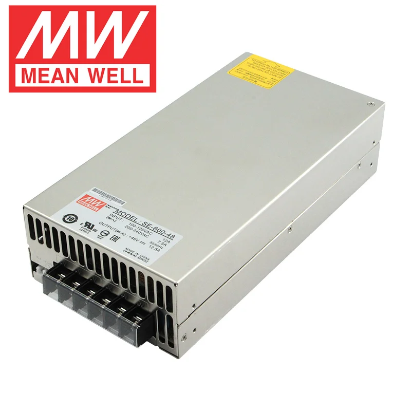 Mean Well SE-600 Series Power Supply 110V 220V AC 12V 24V 48V DC Single Output Industral Switching Power Supply 600W SMPS