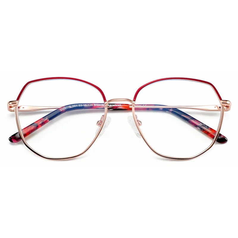 ZENOTTIC 2026 Hexagon Anti-Blaulicht-Brille für Damen, quadratischer optischer Rahmen, Metall, nicht verschreibungspflichtige Computerbrille 310011B 4