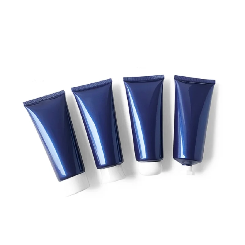 

25Pcs Empty 100 ML Facial Cleaner Soft Tube PE Bright Blue Cosmetic Container Hair Gel Makeup Packaging Squeeze Bottles