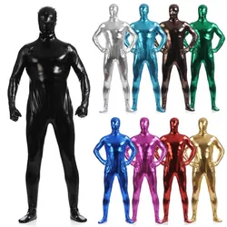 Spandex bodysuit glanzende Catsuit sexy unisex Zentai volledig pak kostuum partij wetlook unitard voor volwassenen en kinderen S-3XL