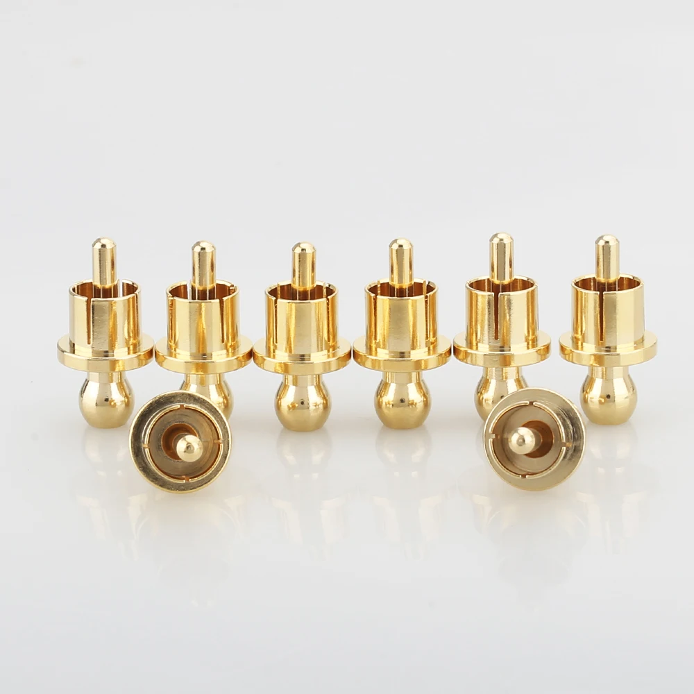 10pcs x Noise Stopper Gold / Rhodium Plated Copper Cap Dust Protector RCA Plug Caps