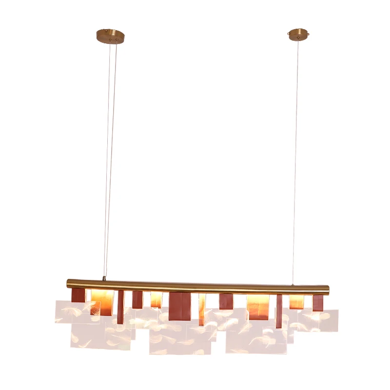 

Postmodern LED Chandelier Dining Room square acrylic Pendant Lamp Nordic Bar Coffee Shop Home Deco Lighting Hanging Fixtures