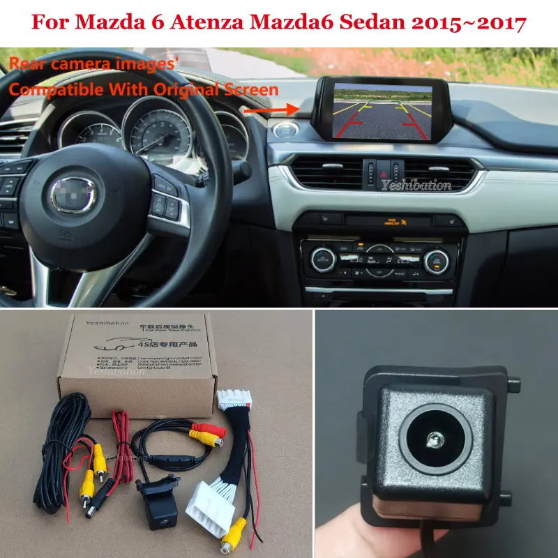 

Car Rear View Camera For Mazda 6 Atenza Mazda6 Sedan 2015~2017 - Back Up Reverse Camera RCA & Original Screen Compatible