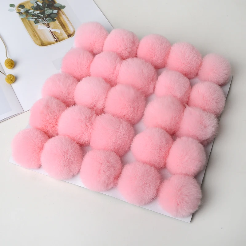 6cm DIY Plush Balls Fur Ball Pompom Children\'s Hair Accessories Crafts Garland Decorative Keyrings Flower Home Decor 1pc