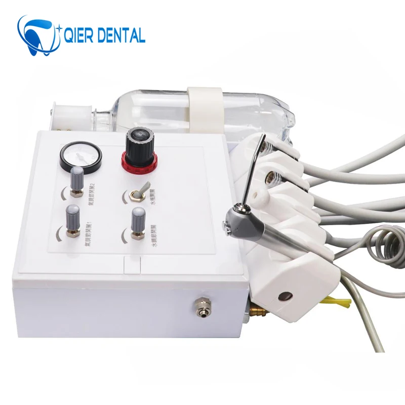 Portable Dental Turbine Unit 3 Way Straw Wall Hanging Type 4 Holes Weak Suction