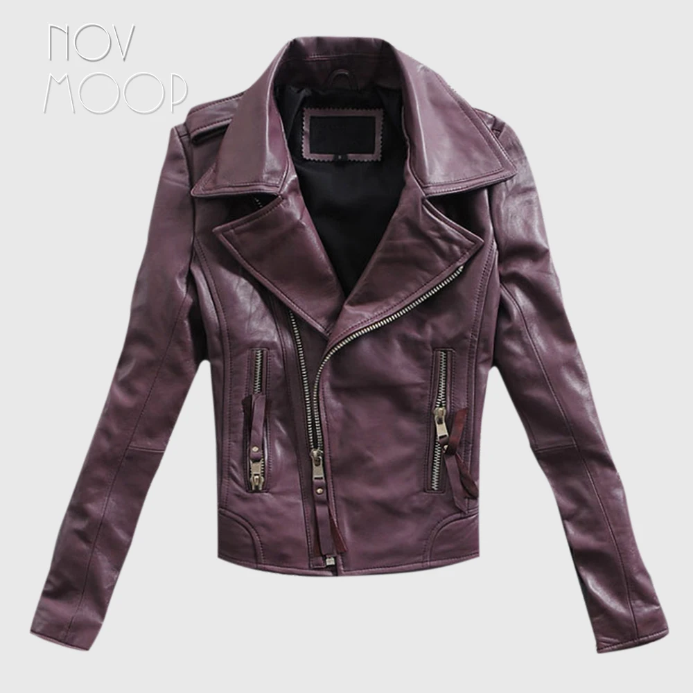 

3 Colors genuine leather jackets women sheepskin motorcycle jacket coats outwear giacca jaqueta de couro chaqueta mujer LT195