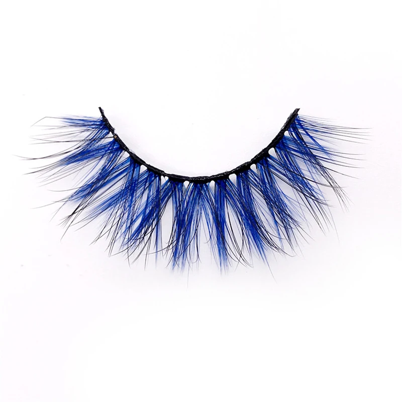 New 9D faux mink color lashes wholesale natural long fluffy individual dramatic colorful false eyelashes Makeup Extension Tools