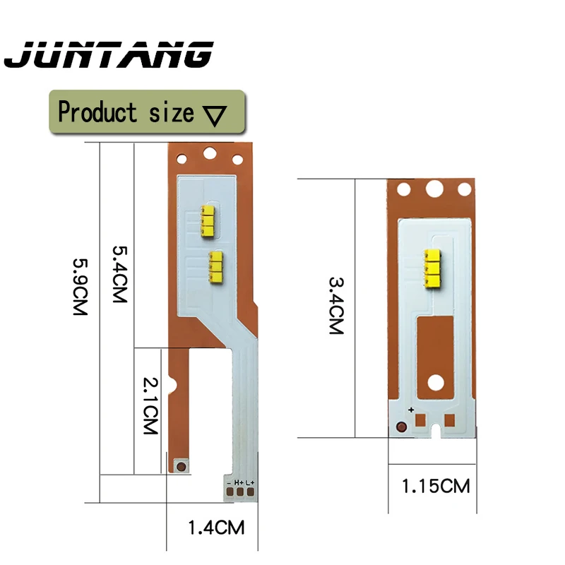 Grânulos de lâmpada do carro de alta potência, luz branca LED, modelos M3, H4, H7 automotivo, adesivos especiais de placa, ZES 2016, 5W, grânulos, 9V