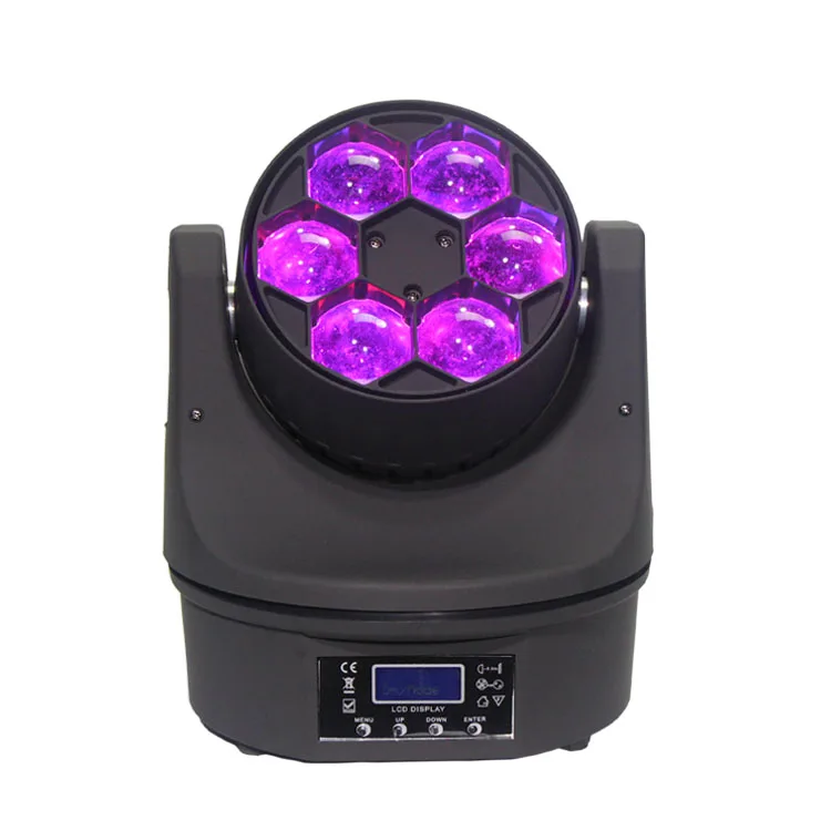 

6 шт. 6x15 Вт 4-в-1 подвижная головка с пчелиным глазом RGBW Dmx Lyre Beam Mini Led Moving Head Bee Eye освещения для сцены DJ