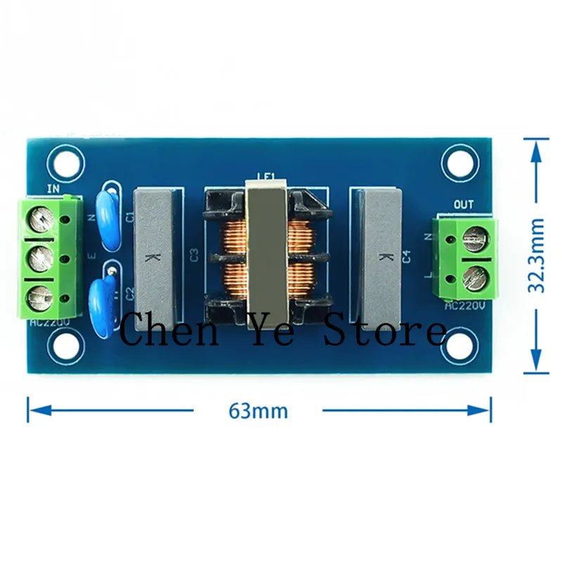 Gratis Shipping5pcs Emi Filter Geluid Booster Filter Socket 220V 2A Emi Filter Module Power Board