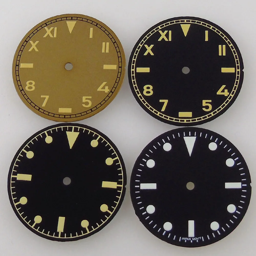 29mm Sterile California Watch Dial Black/Brown Watch Face Fit For NH35/NH36 ETA2824/2836 Miyota8215/821A Mingzhu2813/3804 ST1612