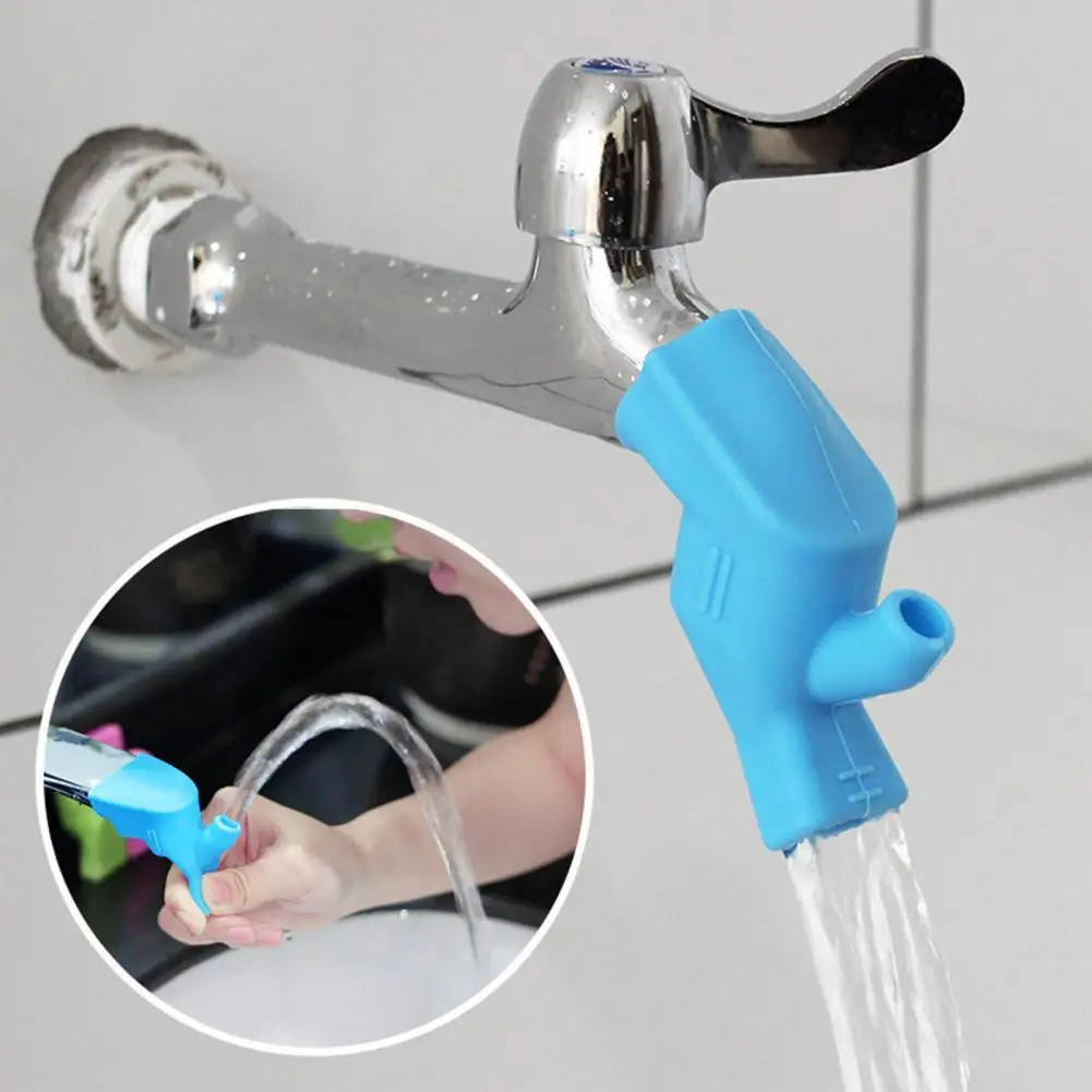 

Silicone Faucet Extender Kids Kitchen Elasticity Children Hand Washing Device Guide Faucet Extender Water Tap Cover Extenders