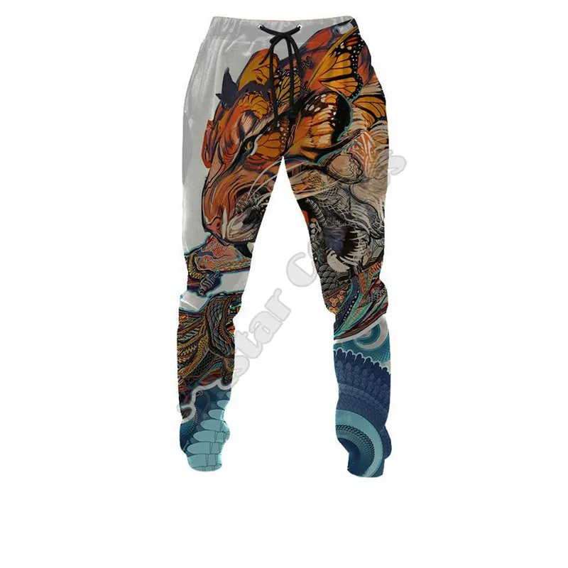 PLstar Cosmos Oni Mask Tattoo Pants Men For Women Novelty 3D All Over Printed Joggers Harajuku Pants Full Hip Hop Sweatpants