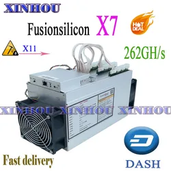 DASH Asic miner FusionSilicon X7 262GH/S X11 miner Dash coin mining Better Than Antminer D3 D5 D9 STU-U6