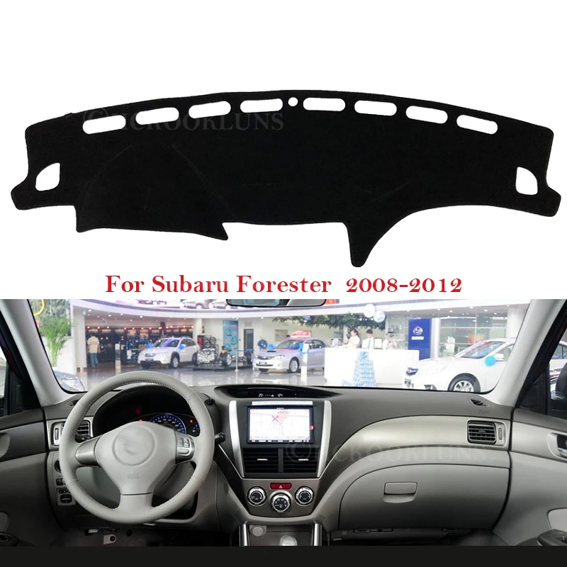 Dashboard Cover Protective Pad for Subaru Forester 2008~2012 Car Accessories Dashmat Dash Board Sunshade Anti-UV Carpet 2011 09