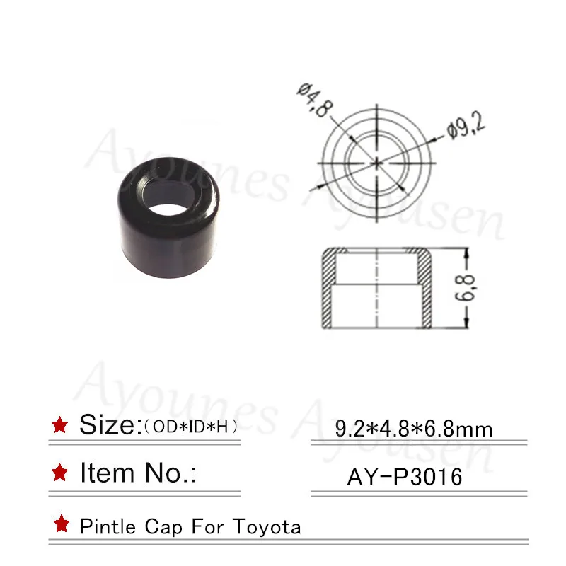 Free Shipping 200pieces for Mitsubishi 6G72 Fuel Injector Plastic Caps 9.2*4.8*6.8mm