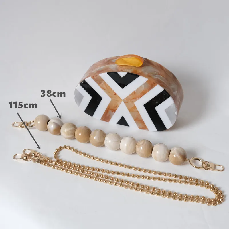 Sac à main de mariage européen élégant pour femmes, sac messager à rayures noires et blanches, sacs de soirée en acrylique, pochette décontractée à
