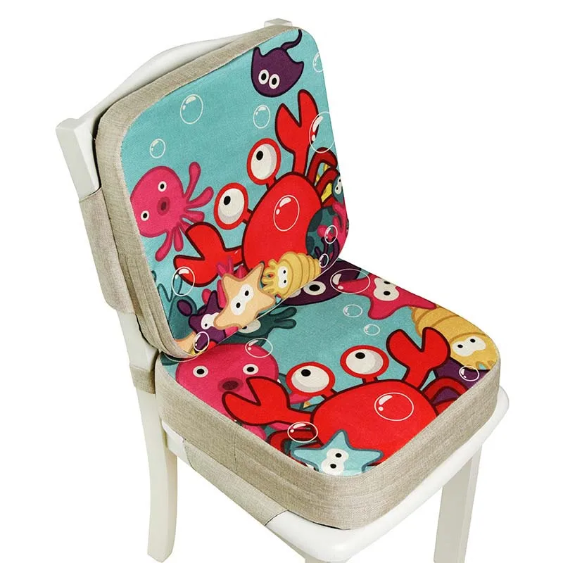 Cojín de asiento de refuerzo para niños, almohada para silla alta de comedor, ajustable, extraíble, seguridad para bebés