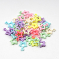 50Pcs/lot Candy Color Plastic Star Shape Charms for Jewelry Making Charms DIY Bracelet Earrings Pendant Handmade Accessories