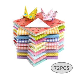 72pcs Square Origami Paper single Sides Solid Color Folding Paper Multicolor Kids Handmade DIY Scrapbooking Craft Decor