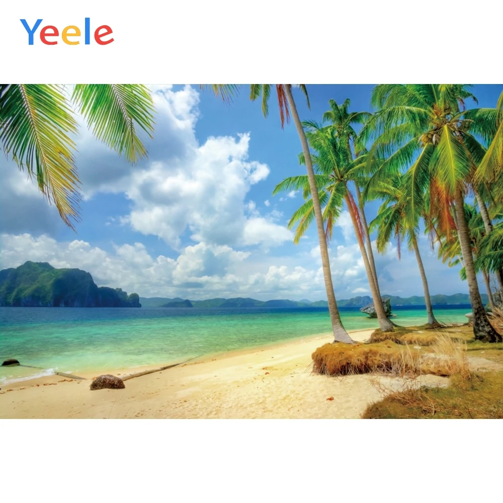 

Summer Tropical Seaside Beach Sky Cloud Nature Scene Scenery Backdrop Vinyl Photographic Background For Photo Studio Photophone