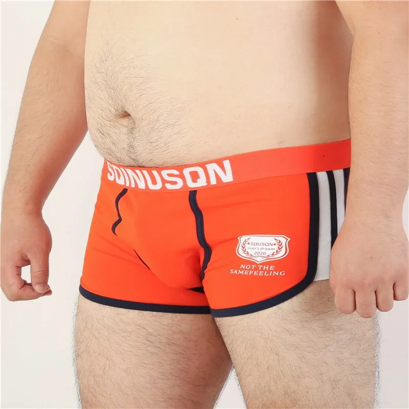 Male Cotton Underwear Men\'s Week Boxers U Bag Underpants Shorts White/Black/Dark Blue/Gray/Red/Orange/Blue M L XL XXL 3XL 4XL