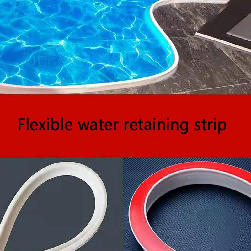 Water Stopper Bath Shower Gasket Bathroom Kitchen Seal Tape Adhesive Border Tile Stickers Bath Shower Silicone Rubber Strip