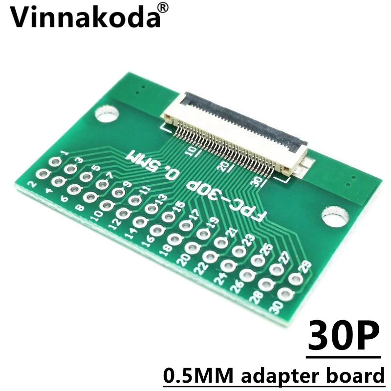 2PCS FFC/FPC adapter board 0.5MM-30P to 2.54MM welded 0.5MM-30P flip-top connector