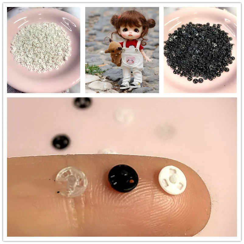 30Pair 4mm DIY Doll Clothes Button Handmade Sewing Buttons For 1:12 1:6 Dolls Clothes Decorative Accessories