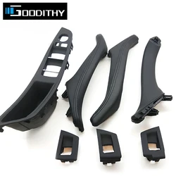 Juego de montaje de manija de tracción de puerta Interior de cuero LHD para BMW serie 5, F10, F11, F18, 520, 523, 525, 528, 530, 535
