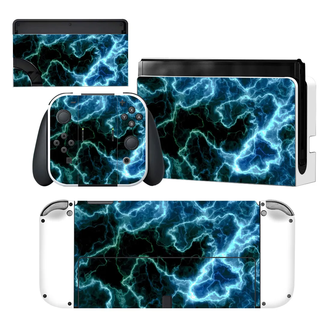 Thunder Style Vinyl Decal Skin Sticker For Nintendo Switch OLED Console Protector  Game Accessoriy NintendoSwitch OLED