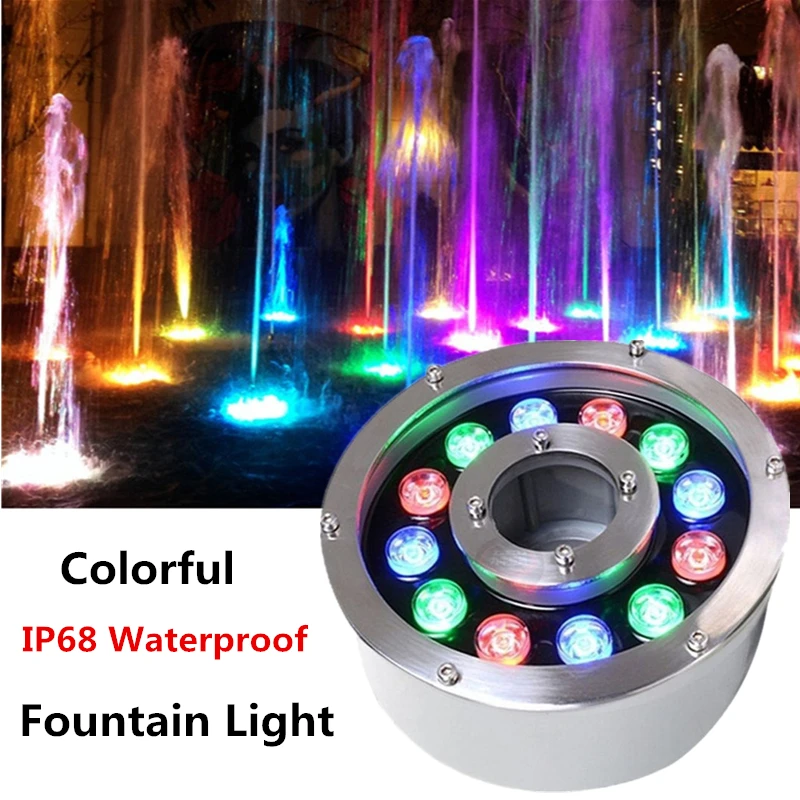 

Water Control Fountain Light Pool Waterfall Led Ac12v 6W 9W 24V Colorful Rgb Swimming Led Pool Lights Underwater Ip68 Waterproof