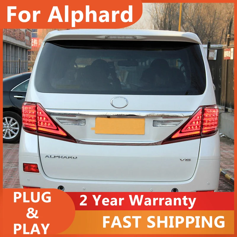

Car Accessories for Toyota Alphard Taillights 2008-2014 Vellfire Tail Lights Rear DRL Fog Brake Turn Signal Reversing