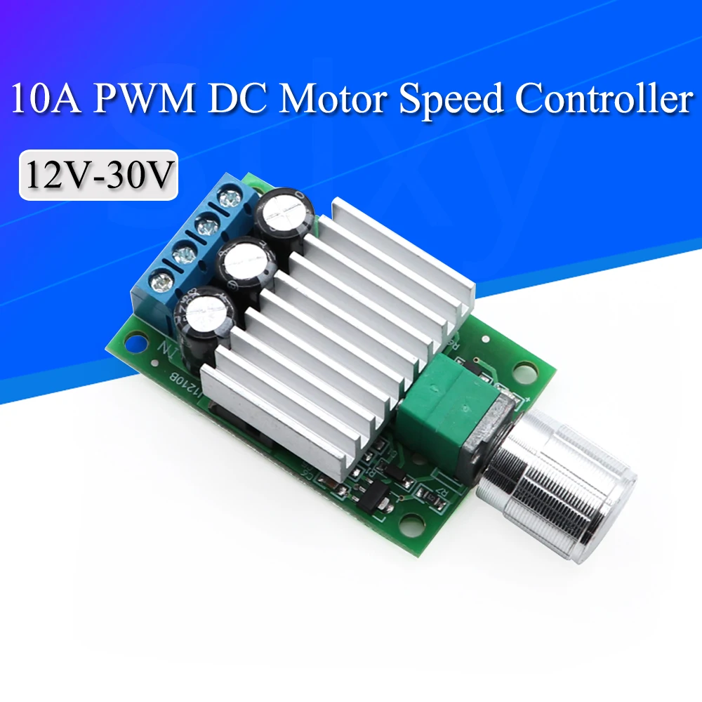 10A 12V-30V PWM DC Motor Speed Controller 12V 24V Adjustable Speed Regulator Dimmer Control Switch for Fan Motor LED Light