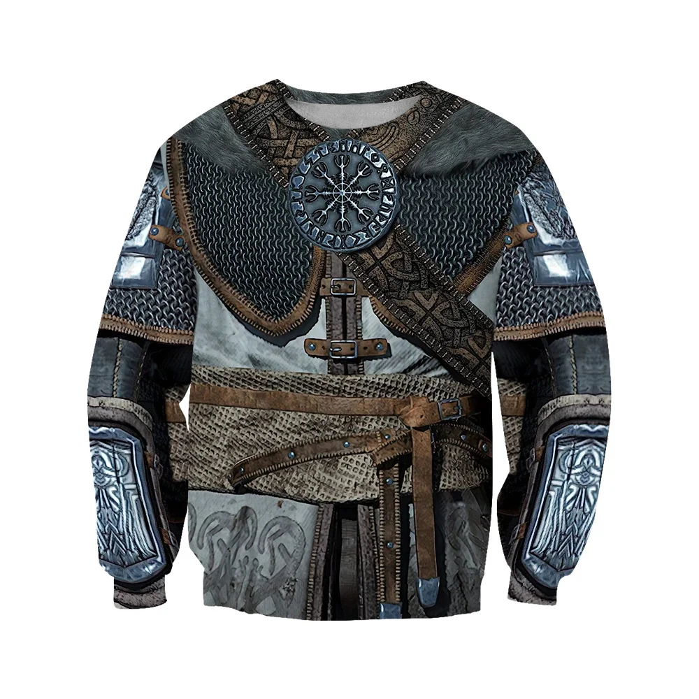 Warrior Armor Tattoo 3D All Over Printed Men hoodies Harajuku Fashion hooded Sweatshirt Unisex Casual jacket Zip Hoodie WJ002
