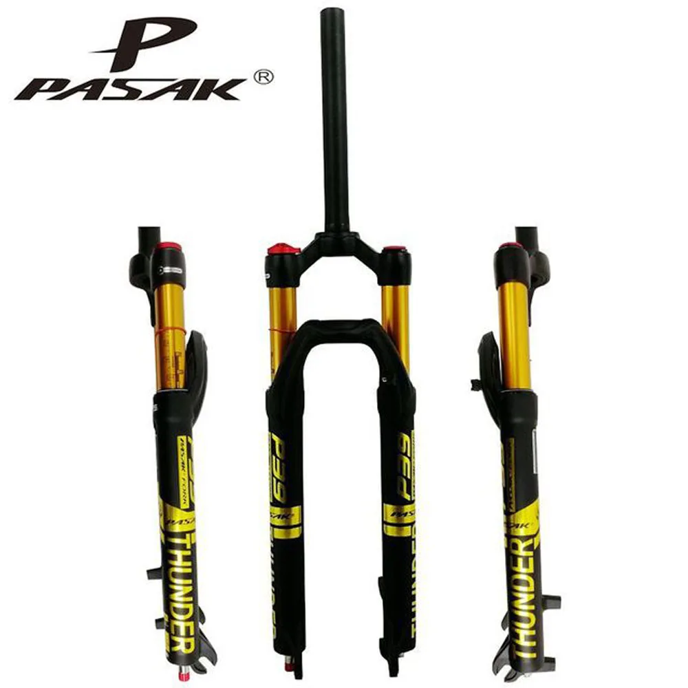 

Pasak-MTB Air Fork 29 Suspension Shock Straigh Steerer, 1 1/8 Remote Line Lockout, QR 9mm, O.L.D 100mm Disc Brake