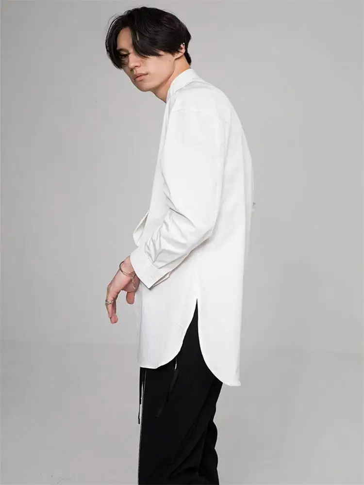 

Men's Long-Sleeve Shirt Spring And Autumn New Personality False Two Fashion Trend Leisure Loose Large Size Shirt