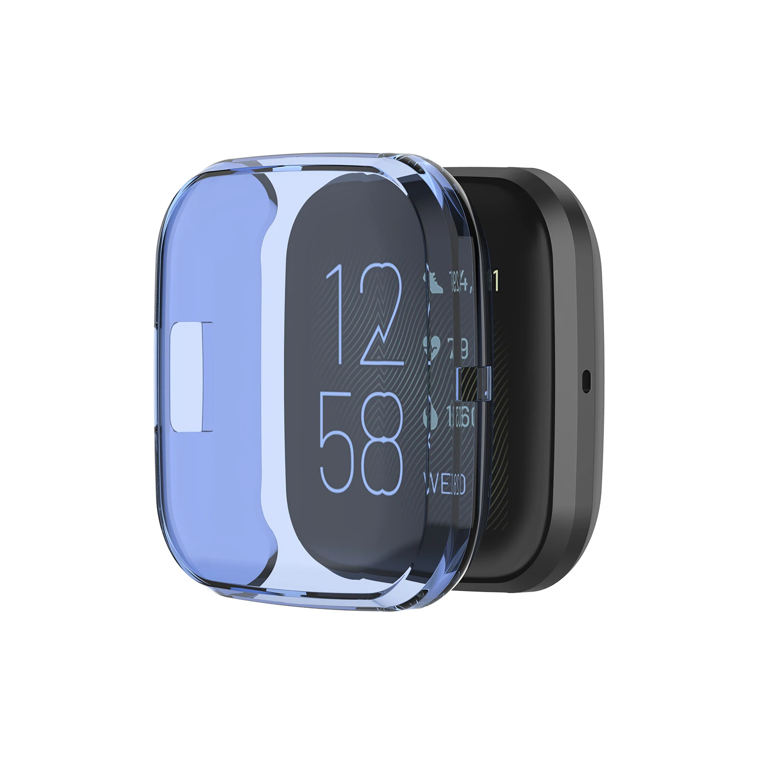 Clear TPU Protector Case Cover For Fitbit Versa 2 Full Screen Protective Shell Frame For Fitbit Versa 2 Smart Watch Case