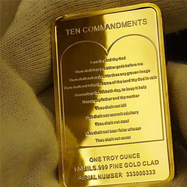 Christ Jesus Gold Bar Jesus&Angel 1 OZ Gold Replica 999 Gold Clad Bullion Bar Christian Commemorative Coin Souvernir Gifts