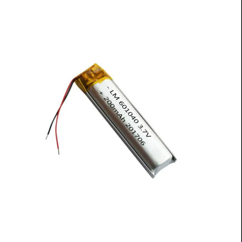 

2/5/10pcs 3.7V 200mah 601040 Lithium Polymer Ion Battery 2.0mm JST Connector