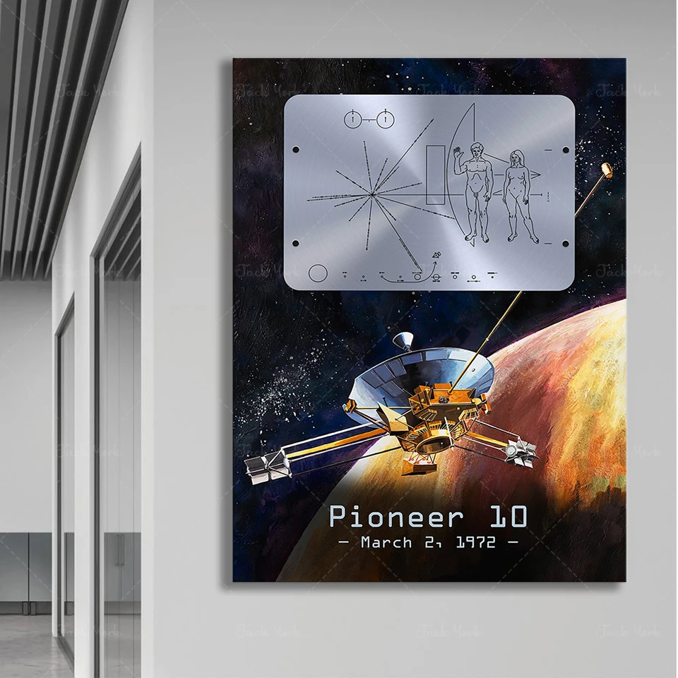 Pioneer 10, plaque, Jupiter — poster