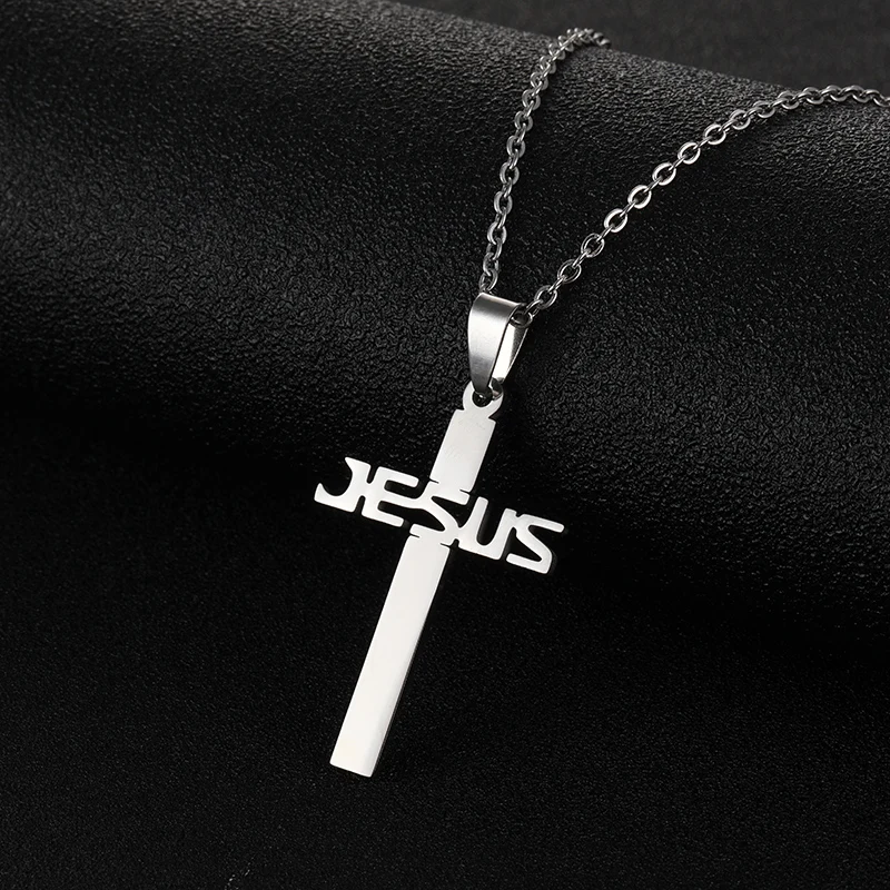 SONYA religijnych naszyjnik z jezusem na krzyżu mężczyźni/kobiety 2019 nowych moda ze stali nierdzewnej stal krzyżyk wisiorek z łańcucha naszyjniki na prezenty — zdjęcie 6