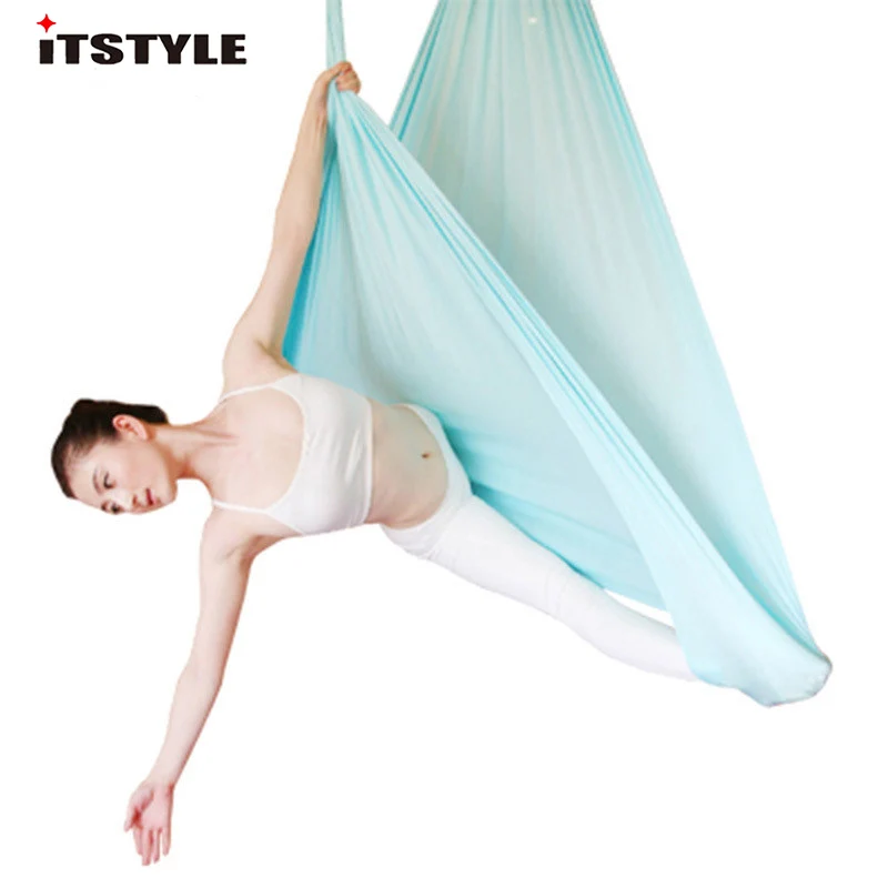 5 meters Elasticity Aerial Yoga Hammock Swing Multifunction Anti-gravity Yoga belts for yoga training