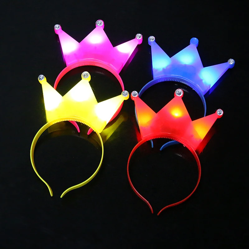 Fashion  New Led Light Headband Crown Hair Band Toys Party Decoration Flashing Headwear For Adults And Children Party Decoration