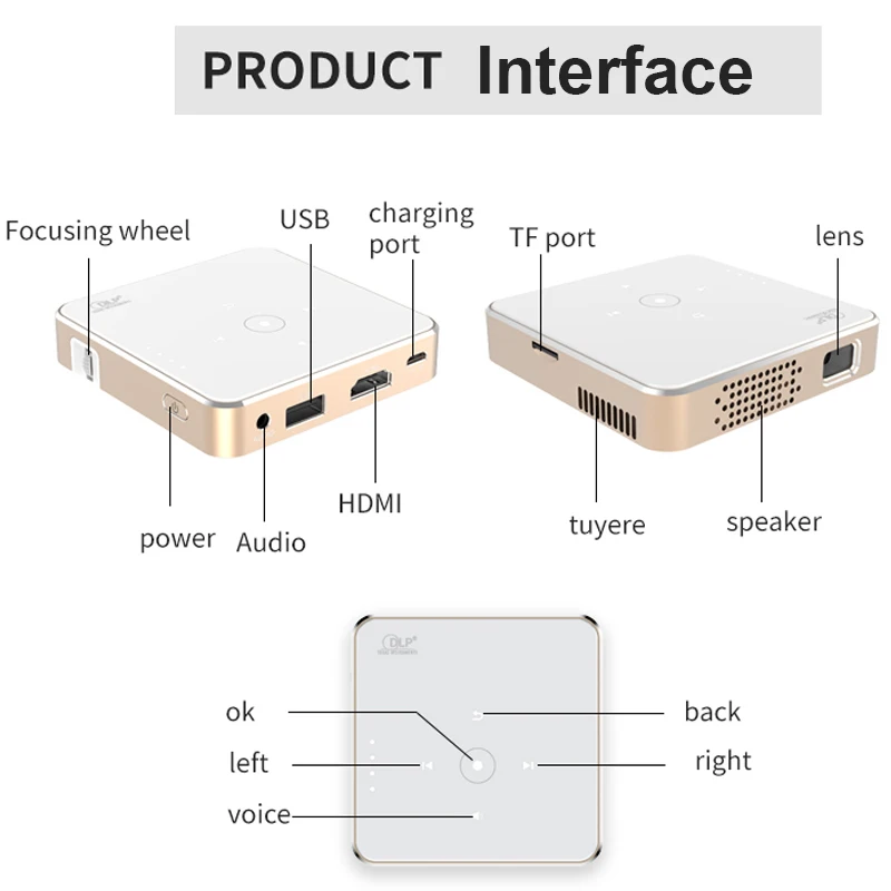 Smartldea New Portable DLP HD Mini Projector Pocket Cinema proyector build-in Battery & Speaker digital video game mirror beamer