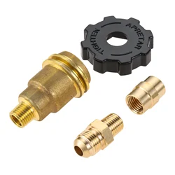 Adaptador de cilindro de tanque de propano QCC1 Acme, conector de latón con rosca macho NPT de 1/4 