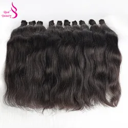 Real Beauty Remy Human Hair Brazilian Straight Bulk Hair For Braiding  Natural Color No Weft Crochet Braids