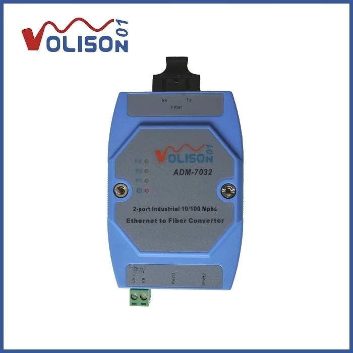 ADM-7032 rail type 1 optical 2 electrical fiber optic transceiver switch photoelectric converter 12V 24V